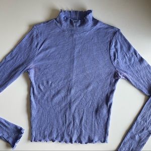 Ribbed periwinkle long sleeve